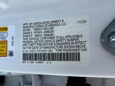 2025 Honda Accord SE