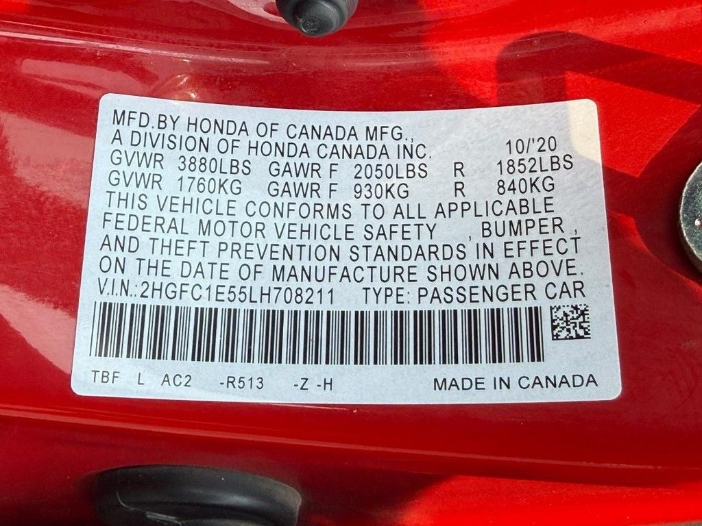 2020 Honda Civic Si