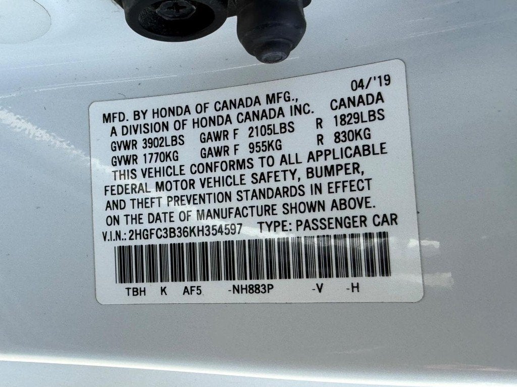 2019 Honda Civic EX