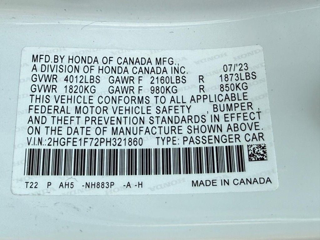 2023 Honda Civic EX