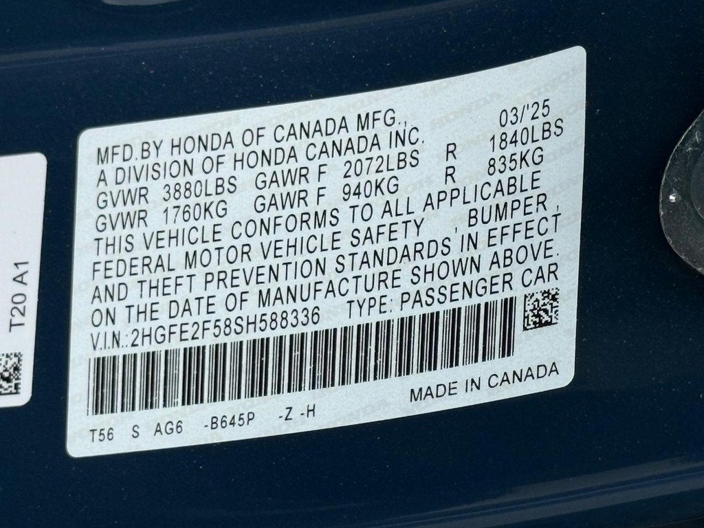 2025 Honda Civic Sport