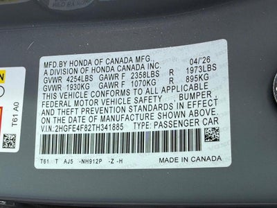 2026 Honda Civic Hybrid Sport