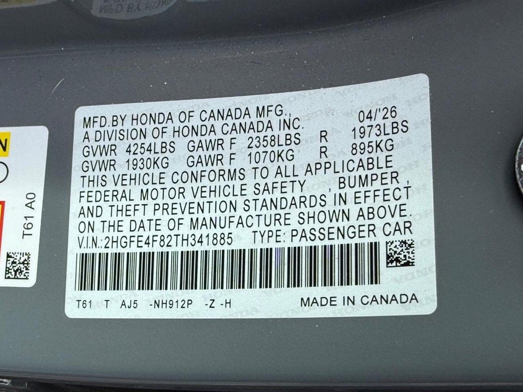 2026 Honda Civic Hybrid Sport