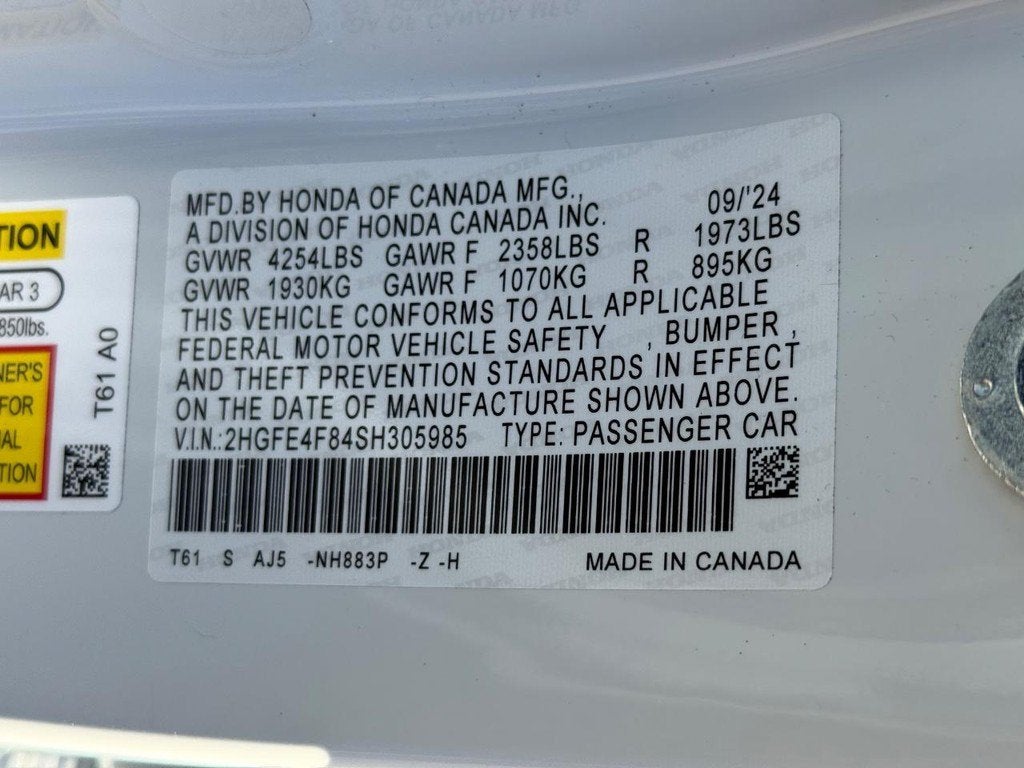 2025 Honda Civic Hybrid Sport