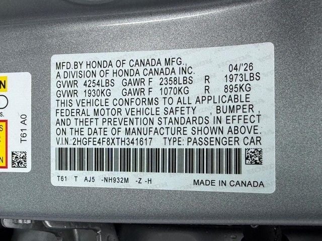 2026 Honda Civic Hybrid Sport