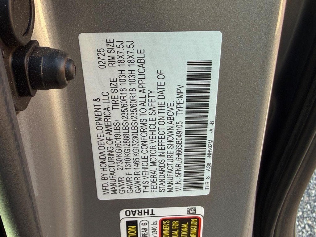 2025 Honda Odyssey EX-L