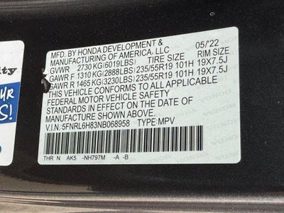 2022 Honda Odyssey Touring