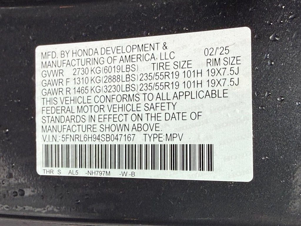 2025 Honda Odyssey Elite