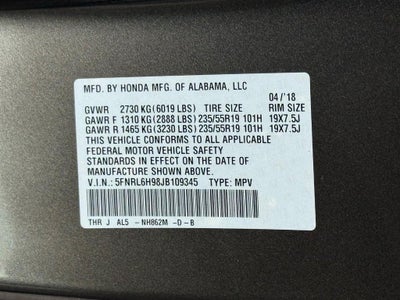 2018 Honda Odyssey Elite
