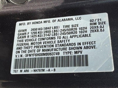 2021 Honda Pilot Elite
