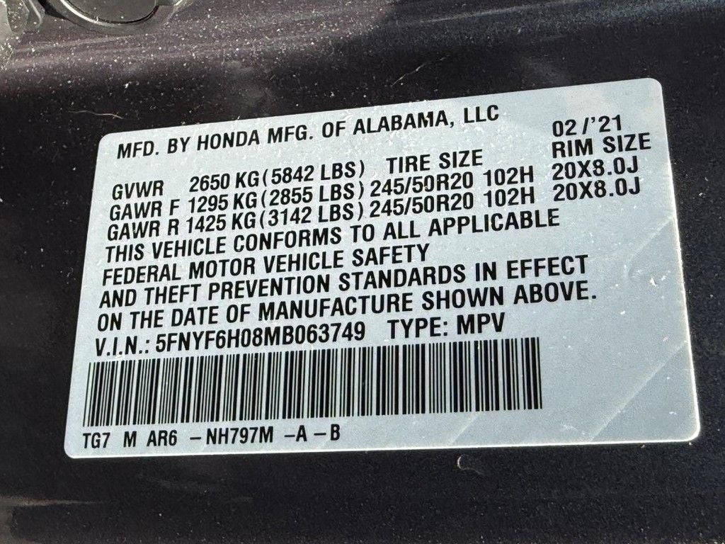 2021 Honda Pilot Elite