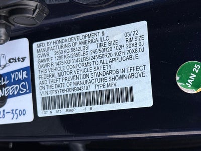 2022 Honda Pilot Sport