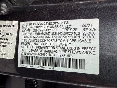 2022 Honda Pilot Touring 8 Passenger
