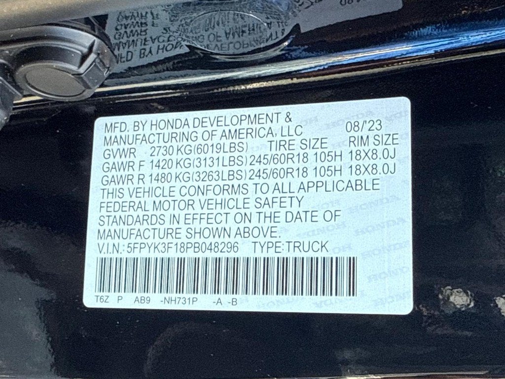 2023 Honda Ridgeline Sport