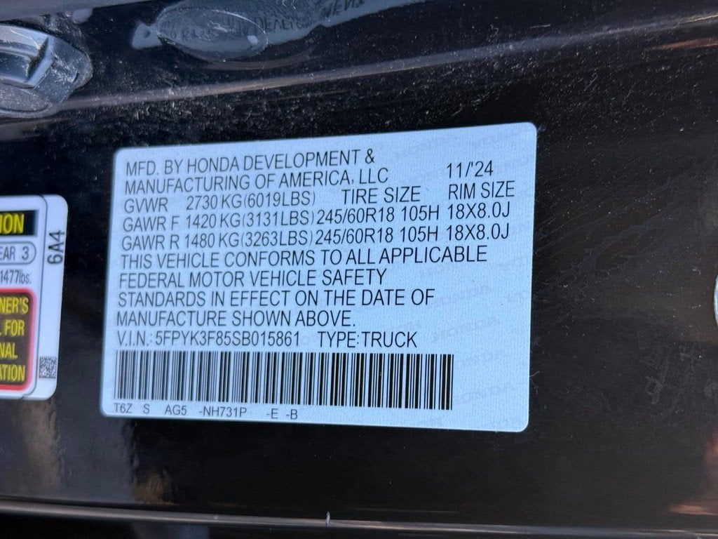 2025 Honda Ridgeline Black Edition