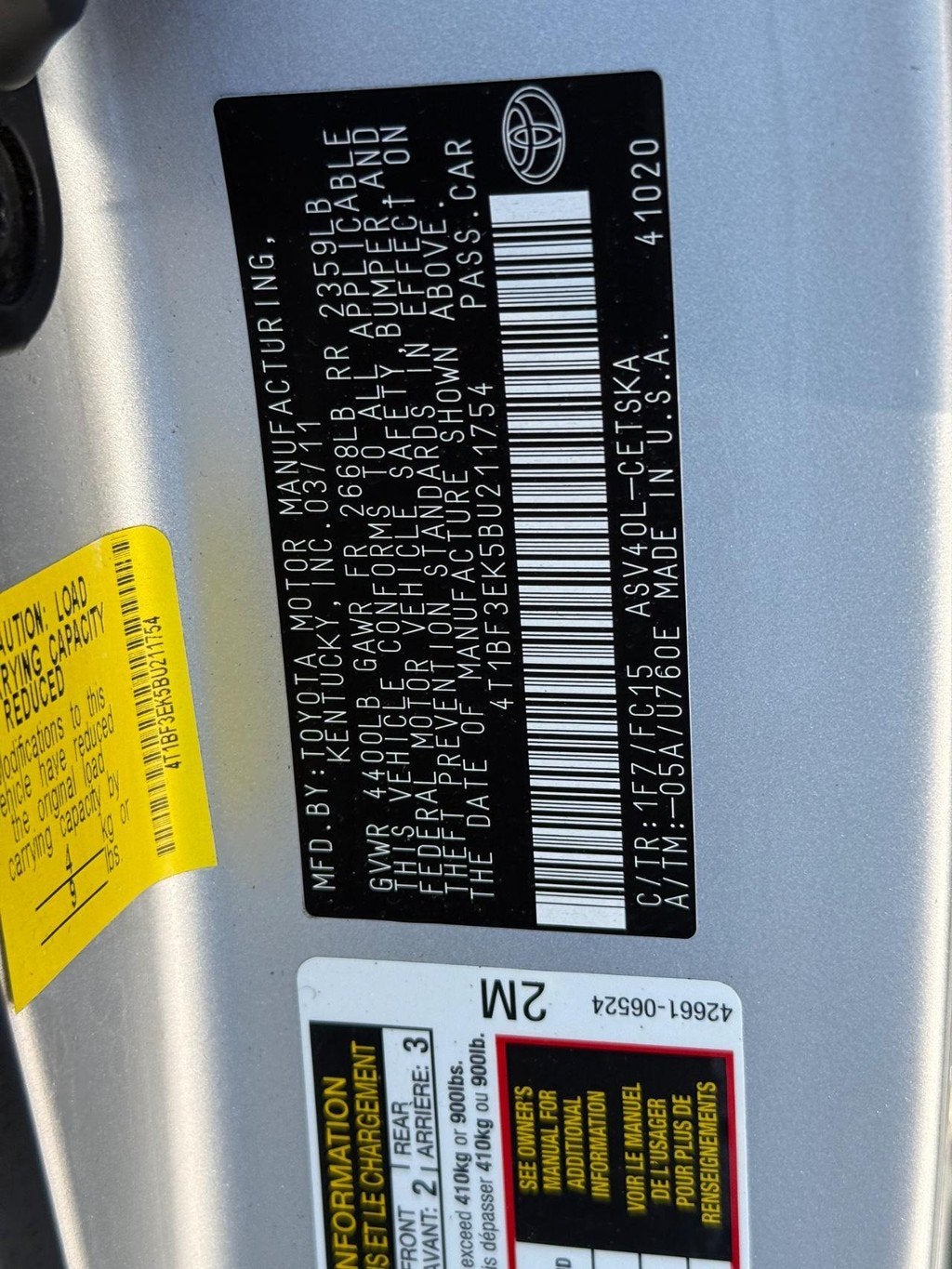 2011 Toyota Camry SE