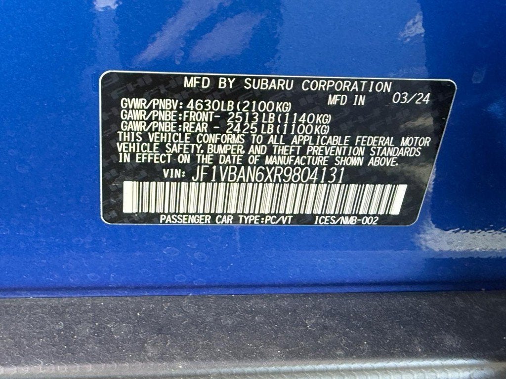 2024 Subaru WRX Limited
