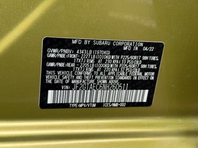 2022 Subaru Crosstrek Premium