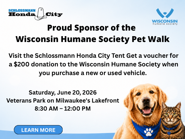 Schlossmann Honda City sponsors Wisconsin Humane Society Pet